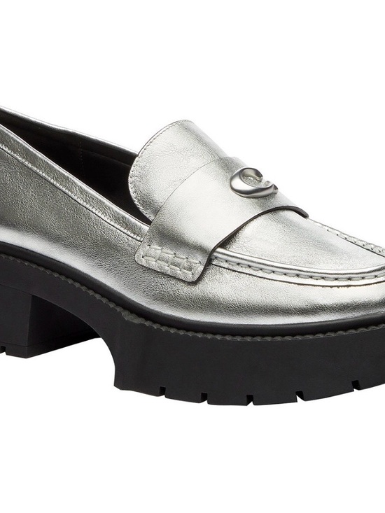 Coach Shoes - Coach Metallic Silver Women Shoes/loafers/size 8/new